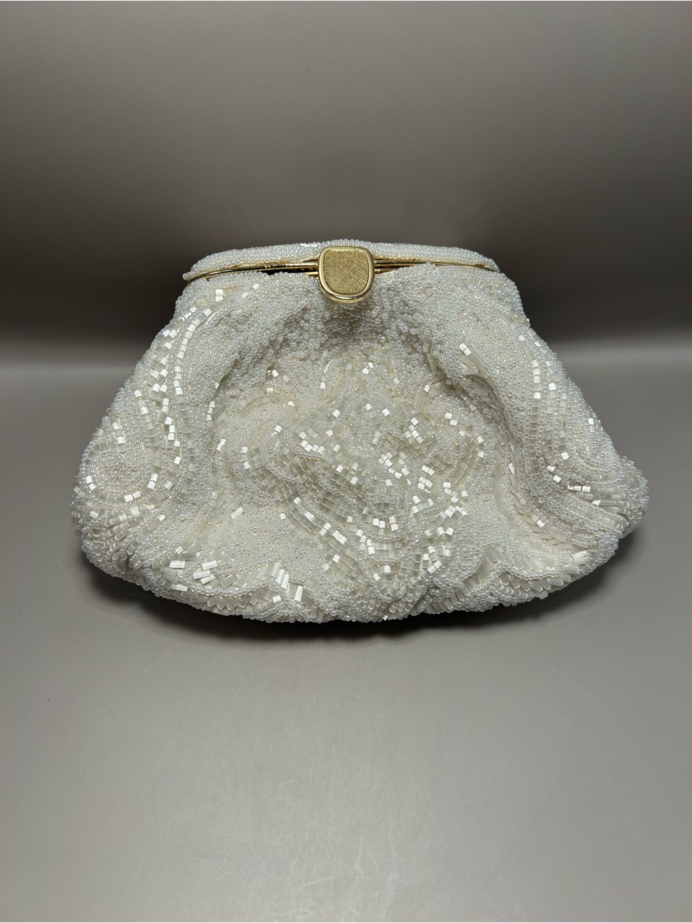 Knockoff La Regale Ivory Beaded Evening Purse